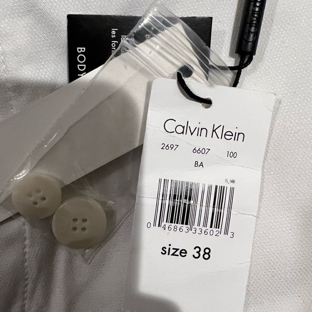 Calvin Klein Mens Extreme Slim Fit Casual Chino Shorts, White/gray - Picture 6 of 6